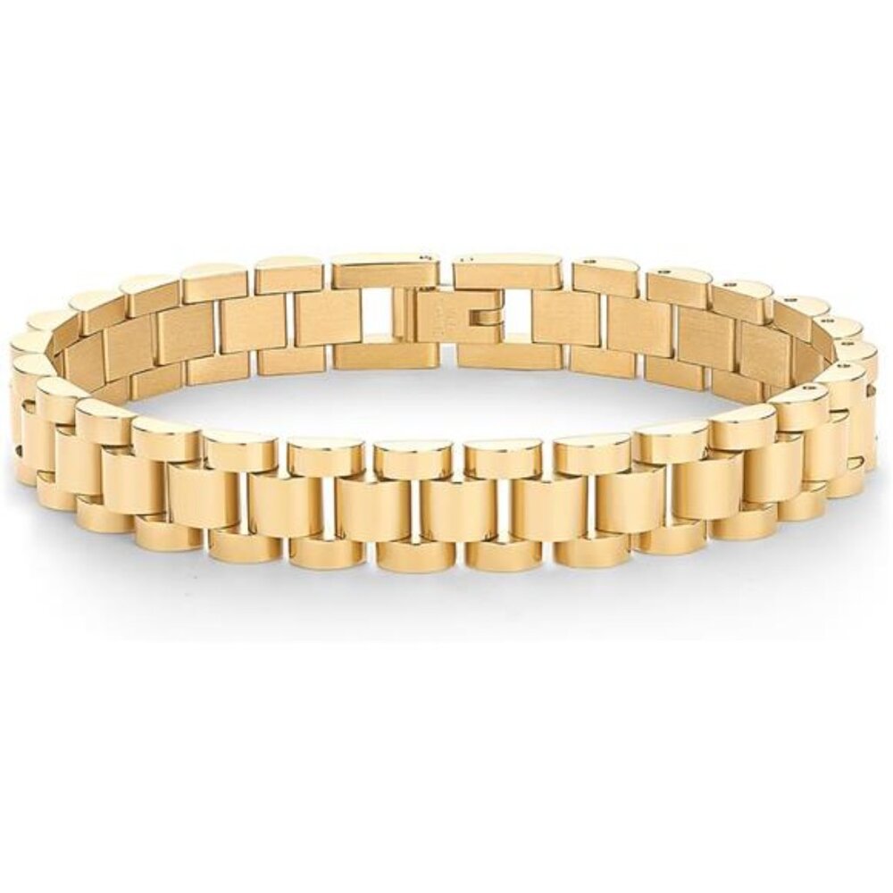 Women's 14K Gold Plated Waterproof Watch Strap Chain Bracelet
